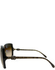 Chanel sunglasses oversized square brown tortoiseshell acetate gradient lenses