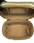 Jimmy Choo Gold Quilted Nappa Leather Vanity Case