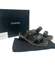 Chanel Black CC Chain Slides Sandal EU 41C