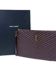 Yves Saint Laurent Burgundy Matelasse Leather document Holder