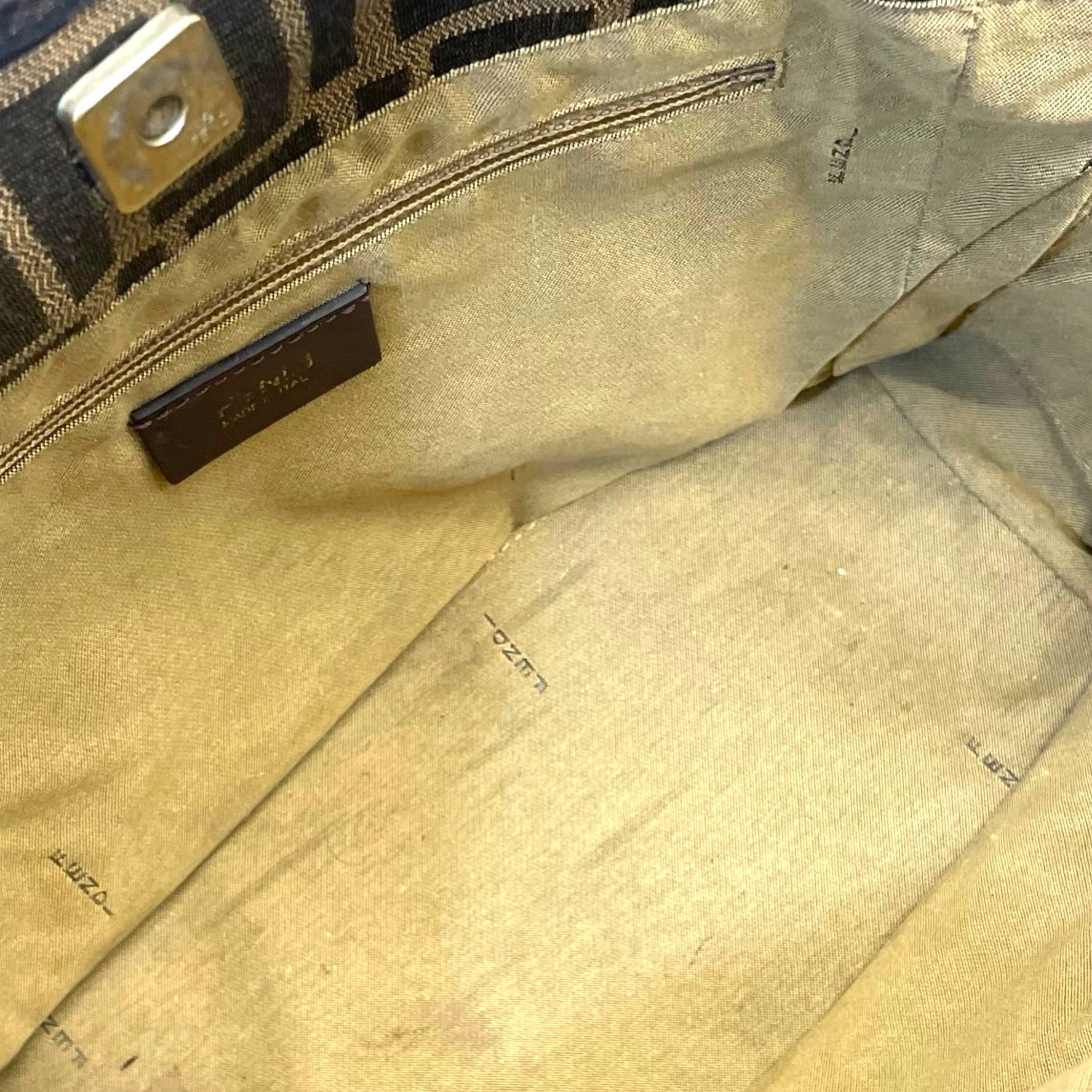 Fendi Zucca Canvas & Leather Borsa Chef Tote Bag