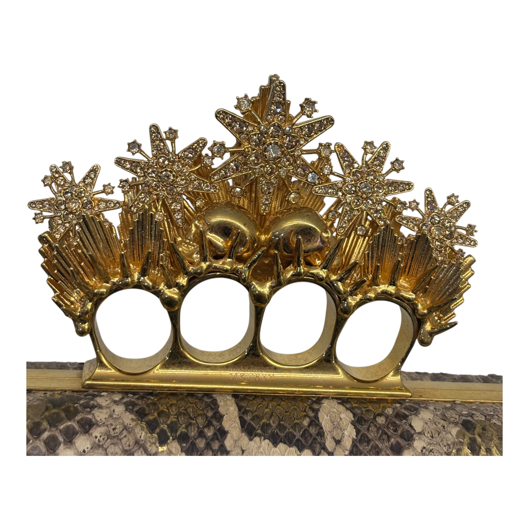 Alexander McQueen Python Knuckle Clutch