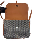 Goyard Belvedere Black/Tan Canvas PM Bag