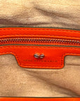 Anya Hindmarch Bright Orange Clutch Bag with Grosgrain Ribbon