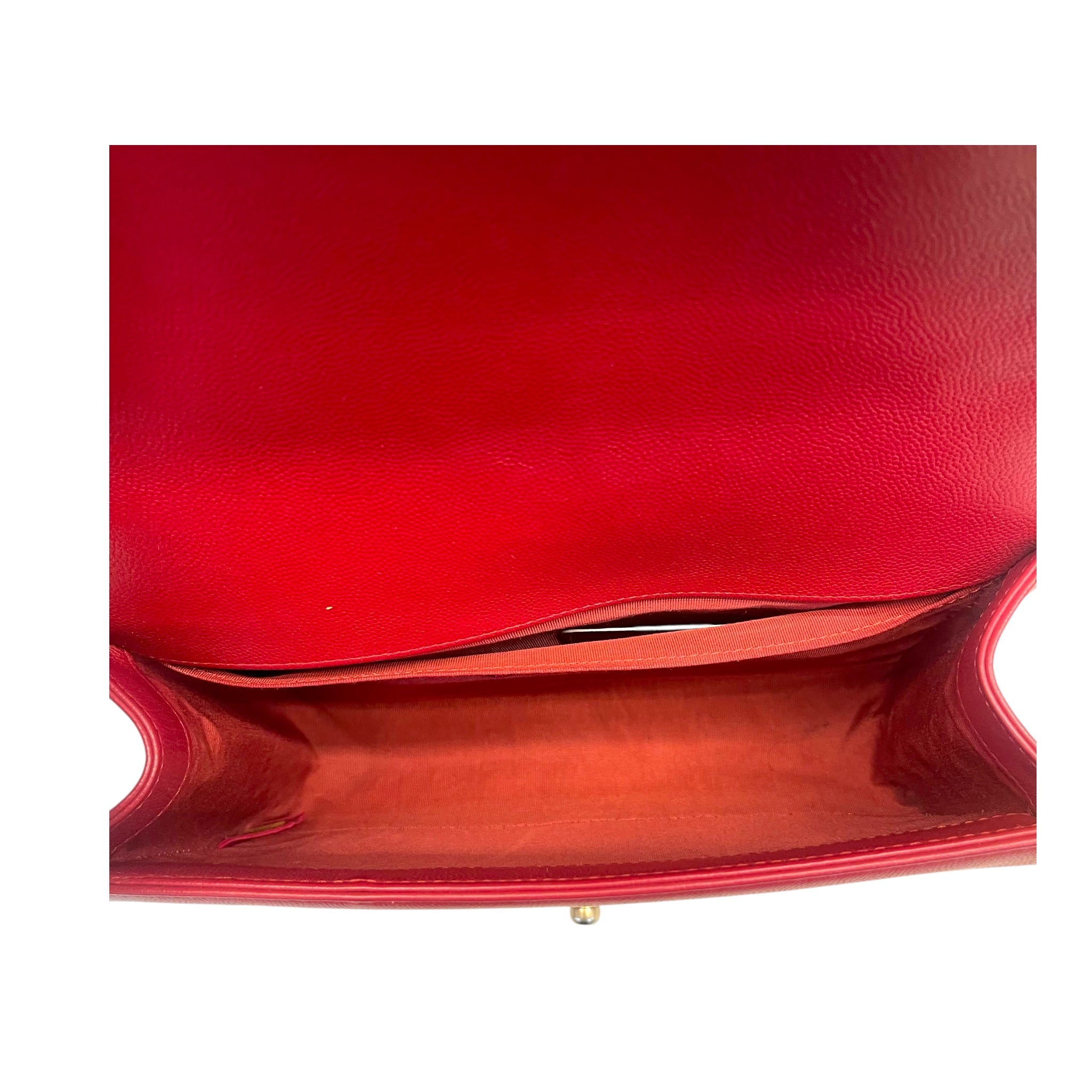 Chanel Boy Flap Bag Medium Lambskin Red