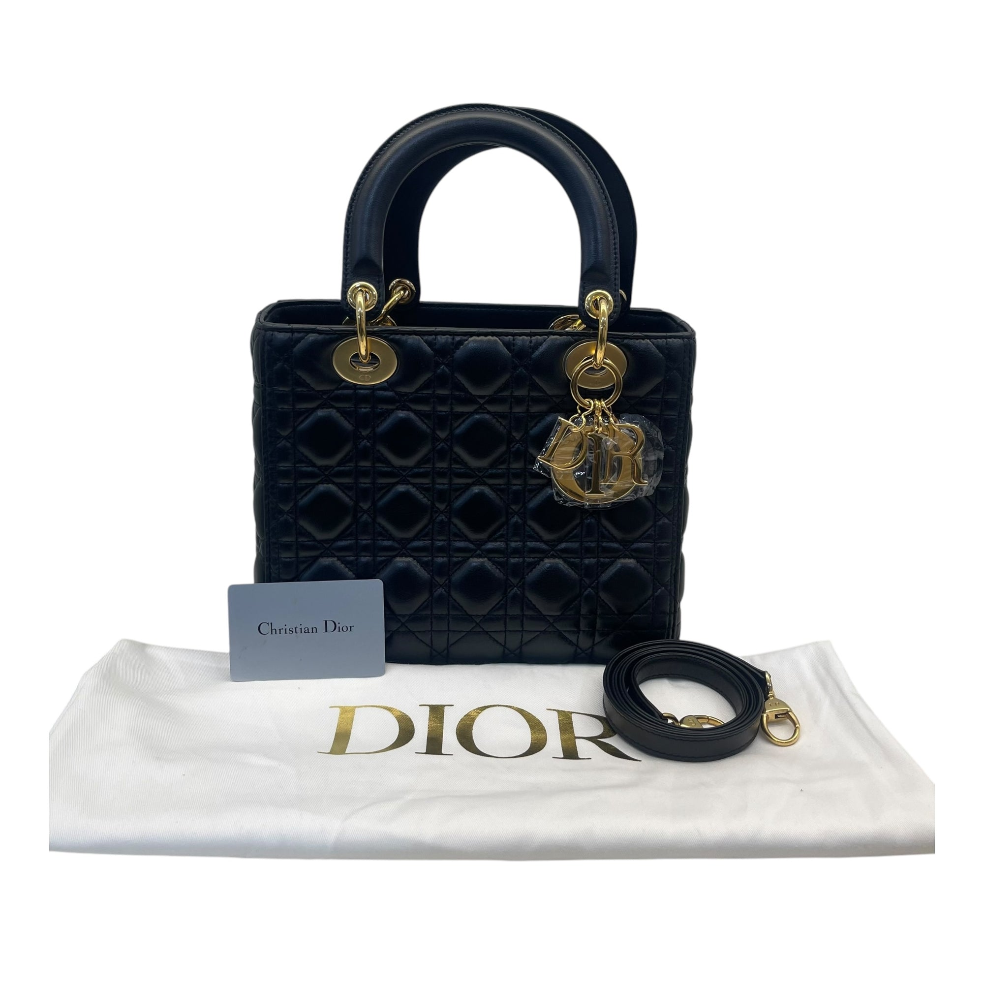 Christian Dior Mini Lady Dior Black Cannage Bag