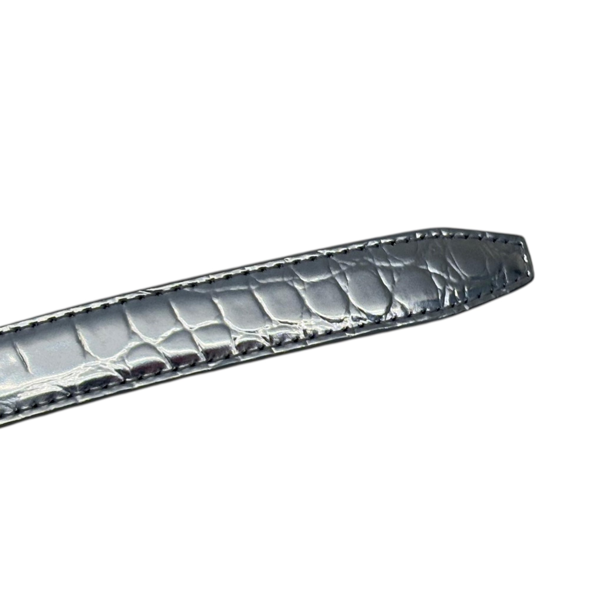 Balenciaga Women's BB Hourglass Silver Embellished Belt