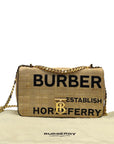 Burberry Lola Raffia Horseferry Shoulder Bag