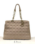 Dior Pink Cannage Quilted Soft Leather Medium Shopping Tote Bag