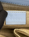 Gucci Double G Embossed Emily Full Leather Chain Bag