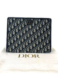 Dior 30 Montaigne Dea Pouch in blue Dior Oblique jacquard