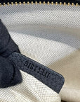 Burberry TB Monogram Tote in Black Leather