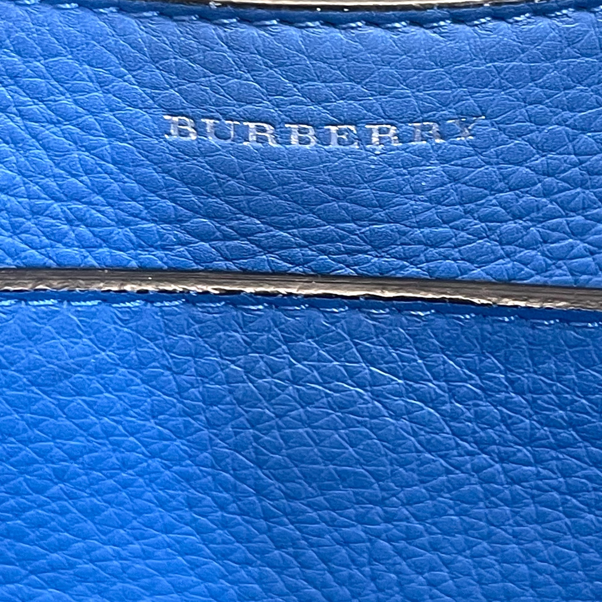 Burberry Hydrangea Blue Leather Small Belt Bag