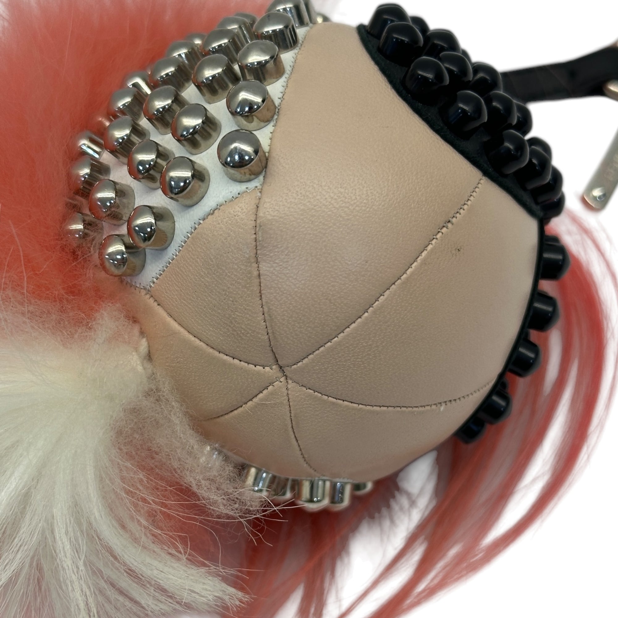 Fendi Pink Fur and Leather Karlito Bag Charm