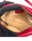 Gucci GG Marmont Leather Handbag in Red
