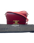 Celine Burgundy Leather Triomphe Bag