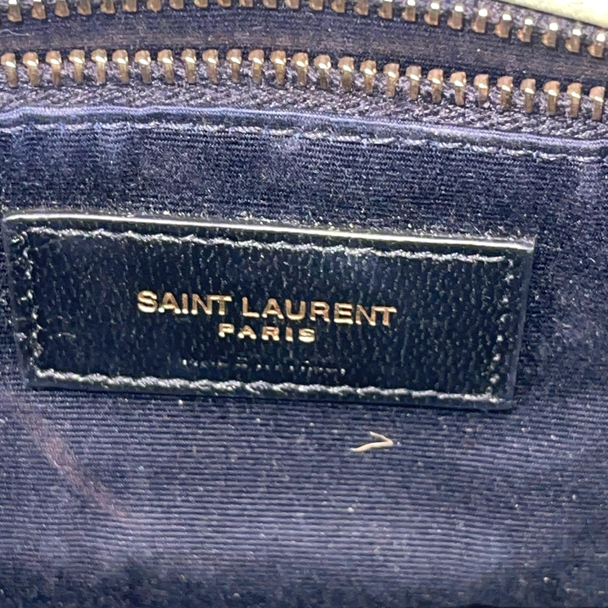 Saint Laurent Olive Puffer Leather Medium Loulou Shoulder Bag