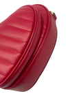 Gucci Red Leather Interlocking G Mini Heart Shoulder Bag