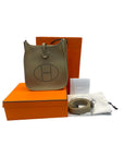 Hermes Mini Evelyne Poussiere Palladium Hardware