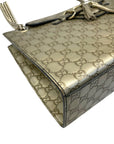 Gucci Metallic Beige Guccissima Leather Emily Chain Shoulder Bag