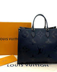 Louis Vuitton Black Monogram Empreinte Leather OnTheGo GM Tote Bag