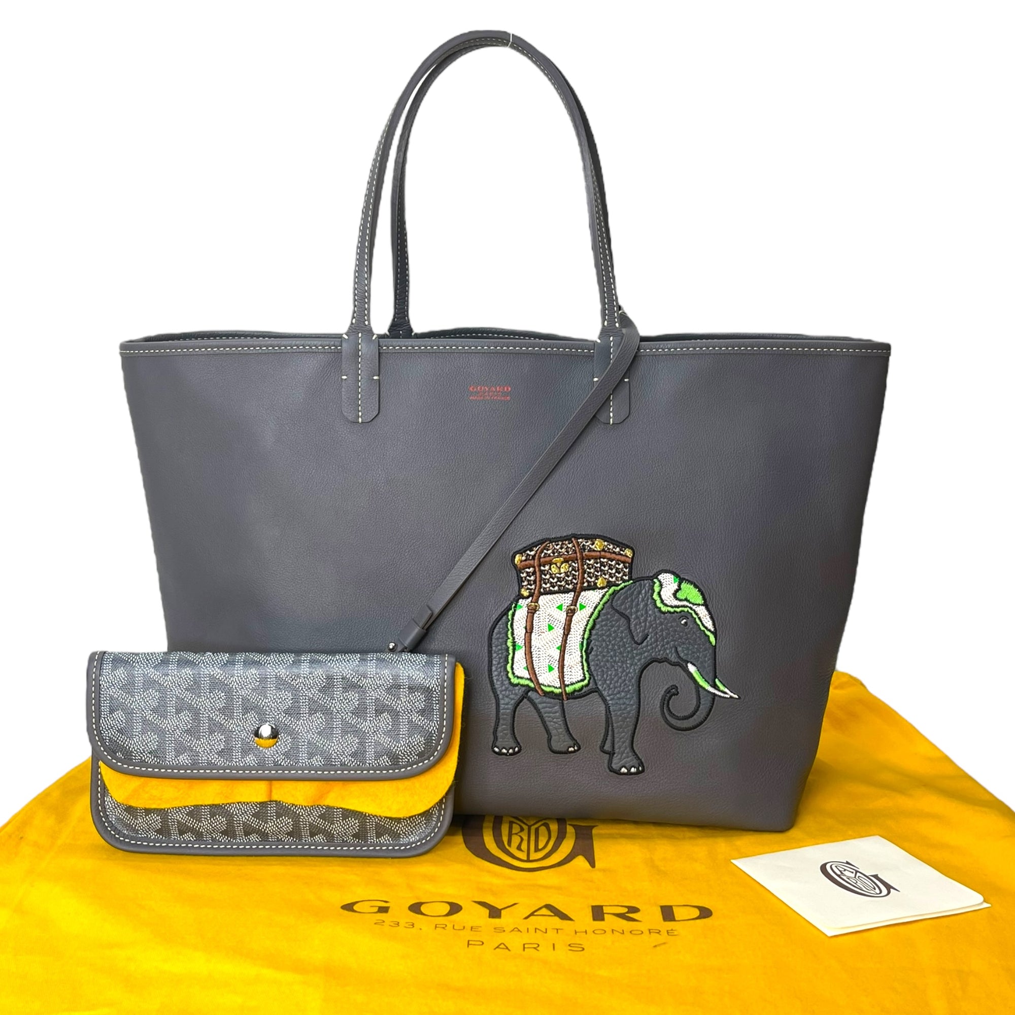 Goyard Anjou PM Elephant Embroidery Tote Bag