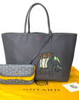 Goyard Anjou PM Elephant Embroidery Tote Bag