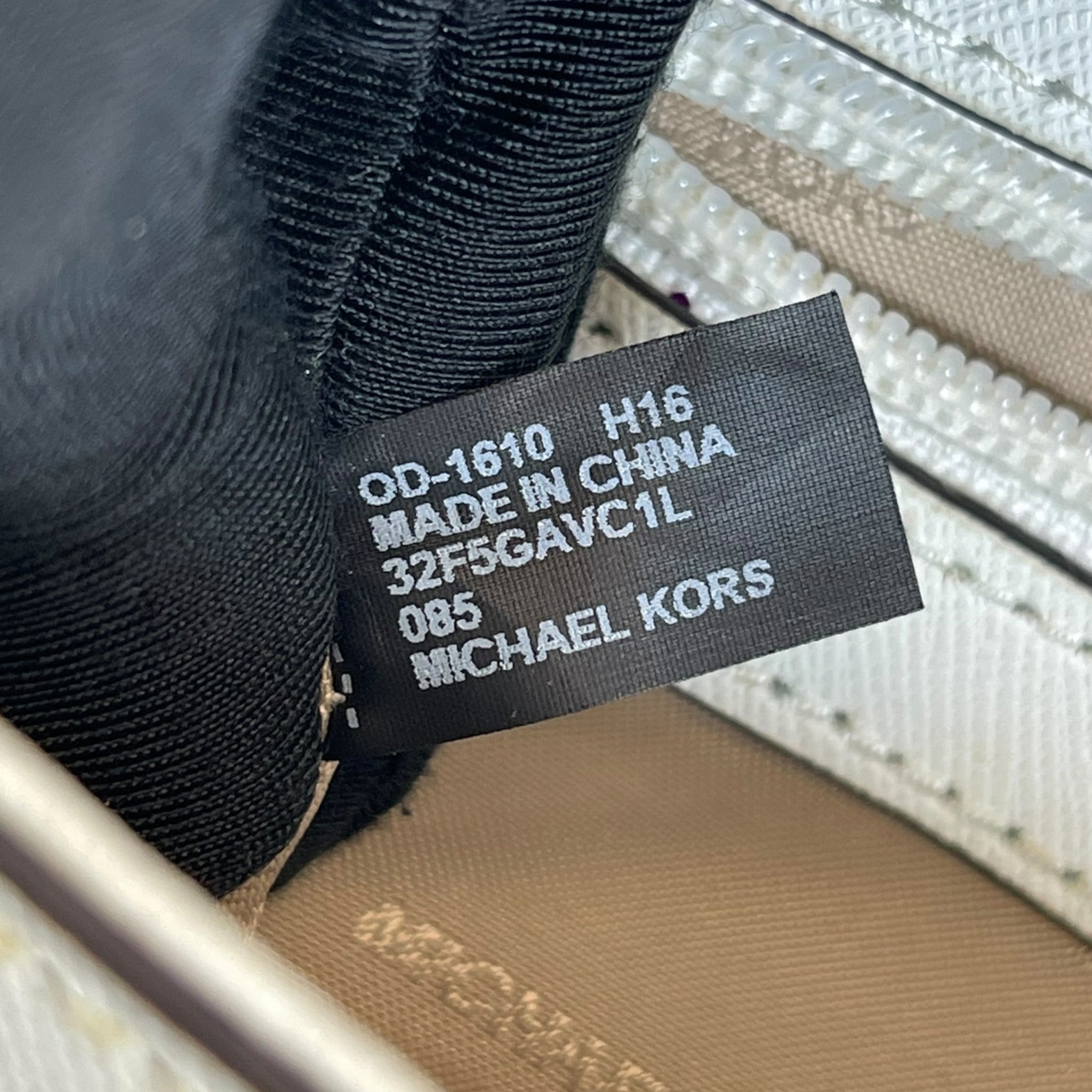 Michael Kors Ava Small White Leather Top Handle Bag