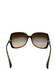 Chanel sunglasses oversized square brown tortoiseshell acetate gradient lenses