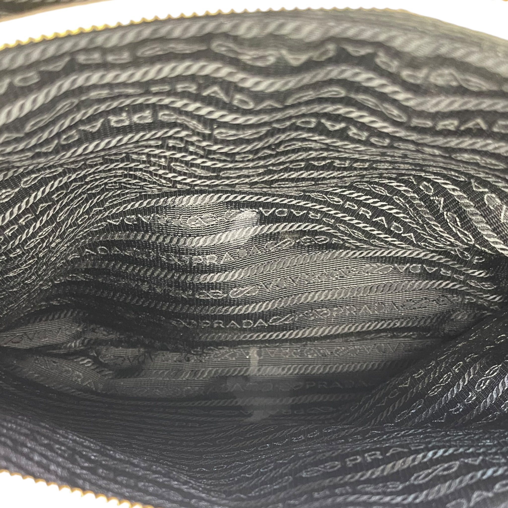 Prada Double Zip Tote Black/White Saffiano Leather