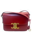Celine Red Calfskin Leather Crossbody Bag