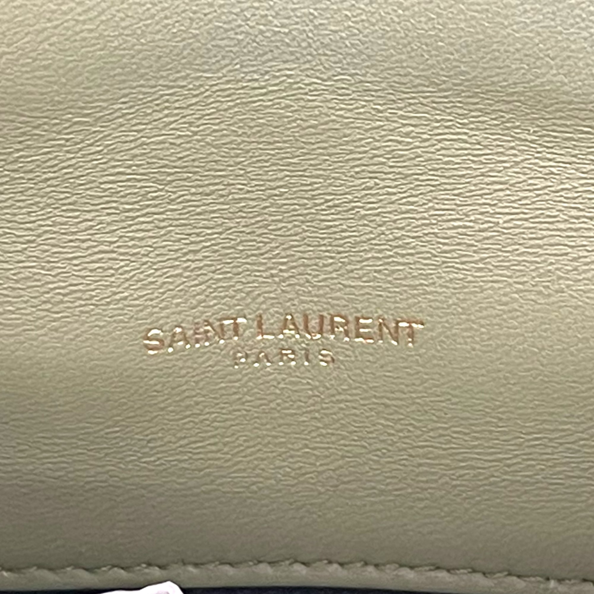 Saint Laurent Olive Puffer Leather Medium Loulou Shoulder Bag