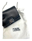 Karl Lagerfeld Black Leather Shoulder Bag