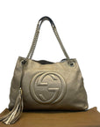 Gucci Gold Leather Medium Soho Chain Shoulder Bag