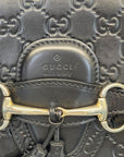Gucci Black Guccissima Leather Emily Chain Shoulder Bag