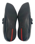 Prada Buckle Driving Loafers in Black Leather Size EU 41.5