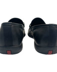 Prada Buckle Driving Loafers in Black Leather Size EU 41.5