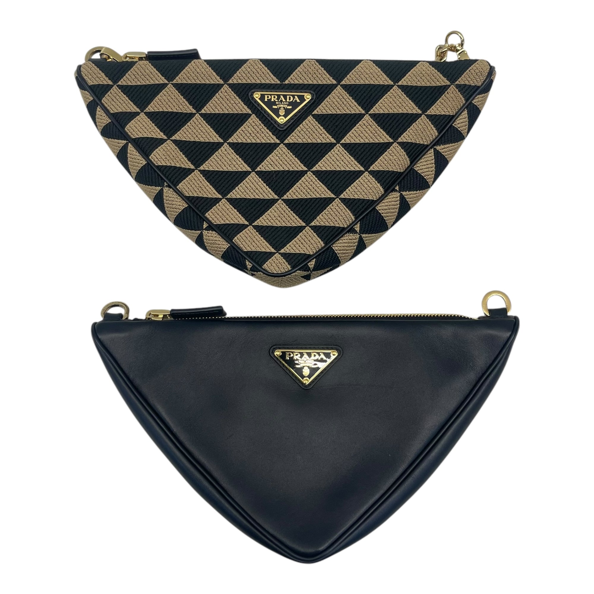 Prada Triangle Mini Jacquard Bag