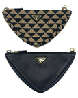 Prada Triangle Mini Jacquard Bag