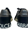 Dolce & Gabbana Black Leather and Rubber Custom 2.Zero Sneakers EU 44
