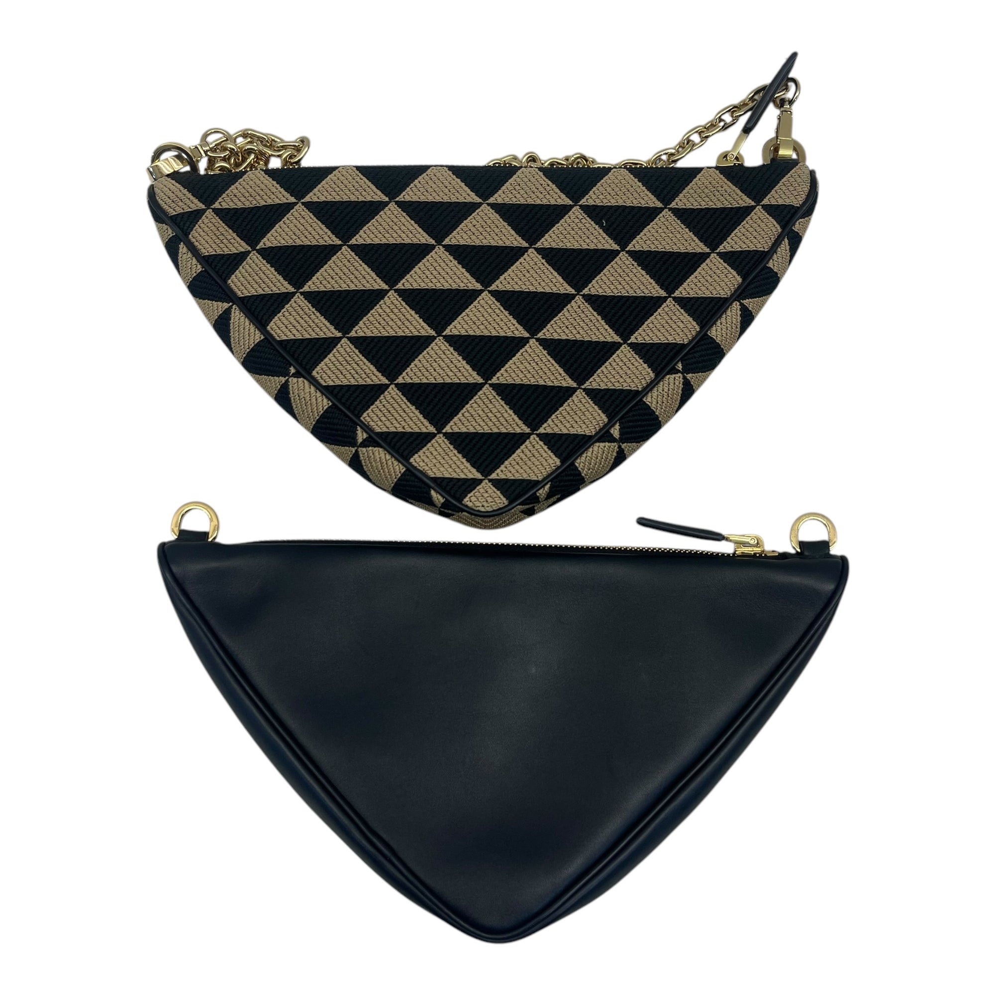 Prada Triangle Mini Jacquard Bag