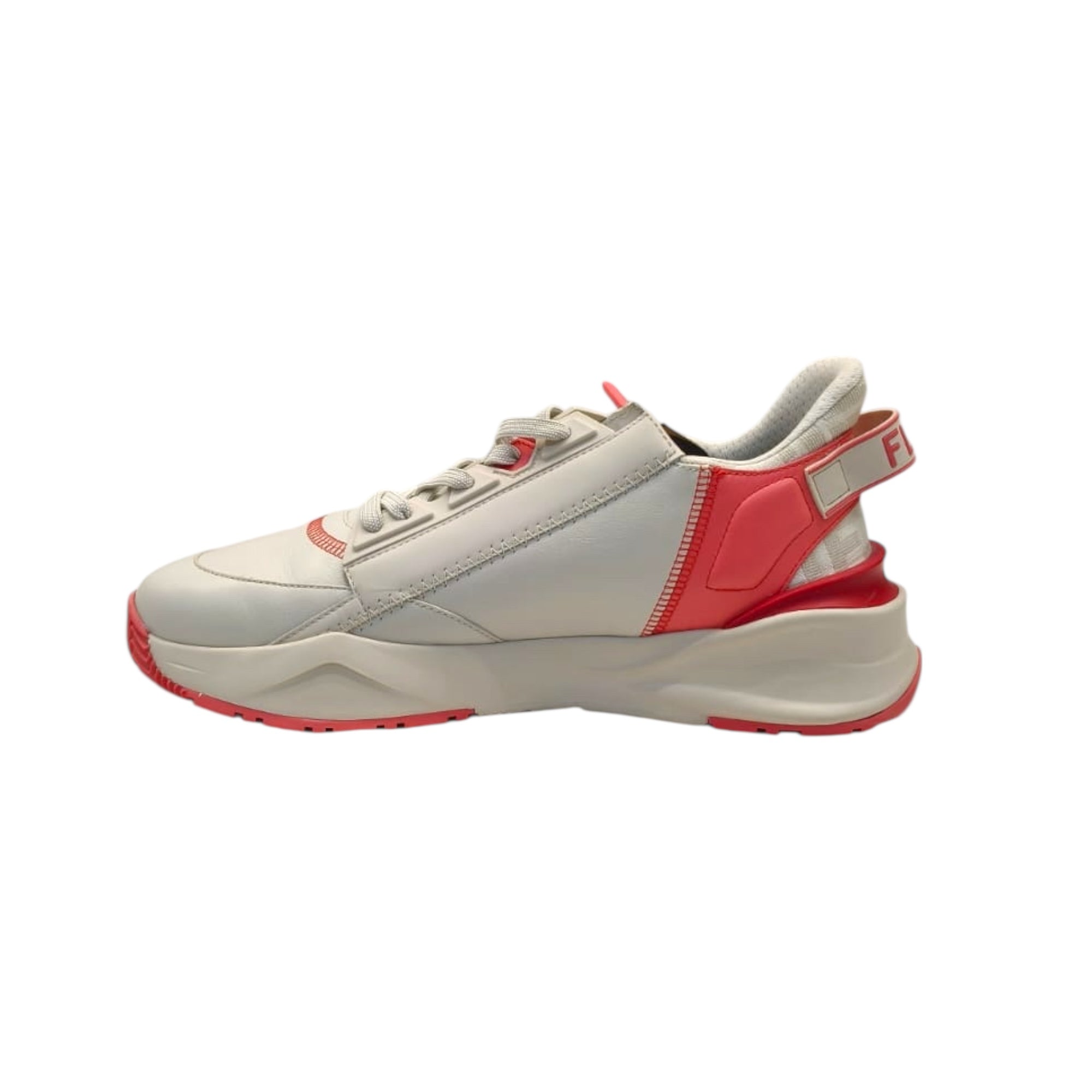 Fendi Pink/White Leather Fendi Flow Sneakers EU 38