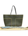 Tory Burch Leather Block-T Stud Tote