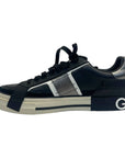 Dolce & Gabbana Black Leather and Rubber Custom 2.Zero Sneakers EU 44