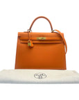 Hermes Kelly 32 Orange Epsom GHW Bag
