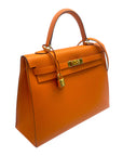 Hermes Kelly 32 Orange Epsom GHW Bag
