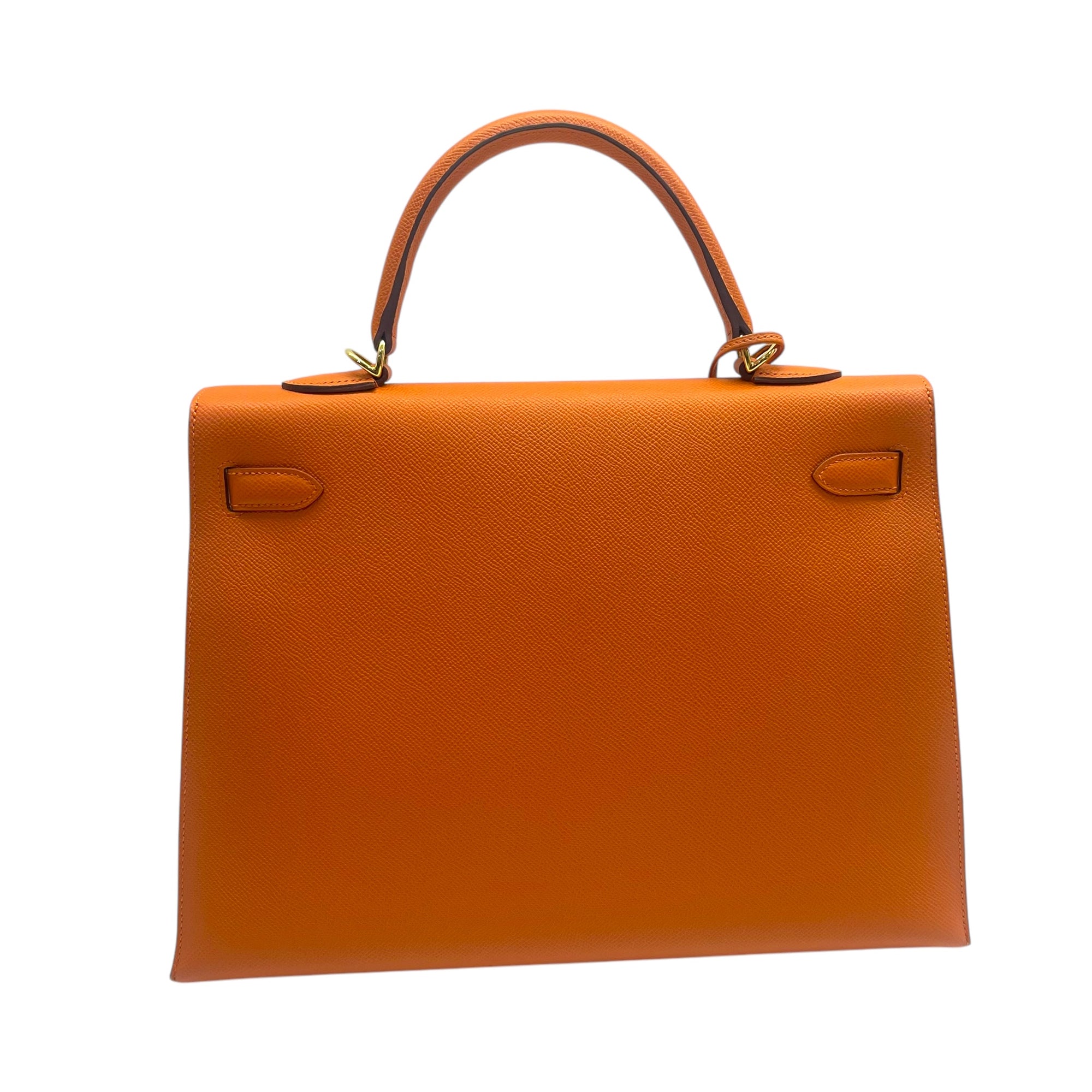 Hermes Kelly 32 Orange Epsom GHW Bag