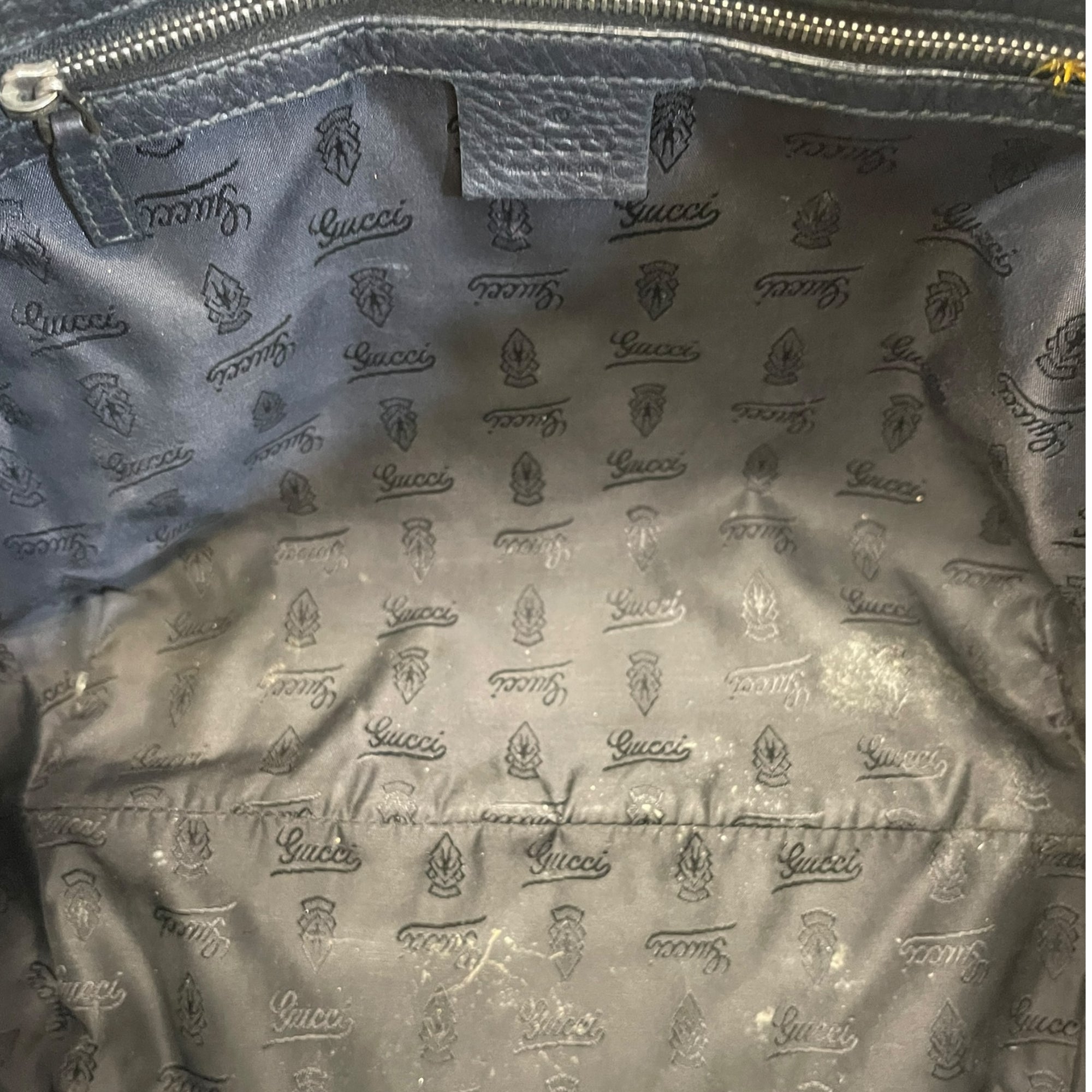 Gucci Black GG Neoprene and Leather Techno Horsebit Hobo Bag