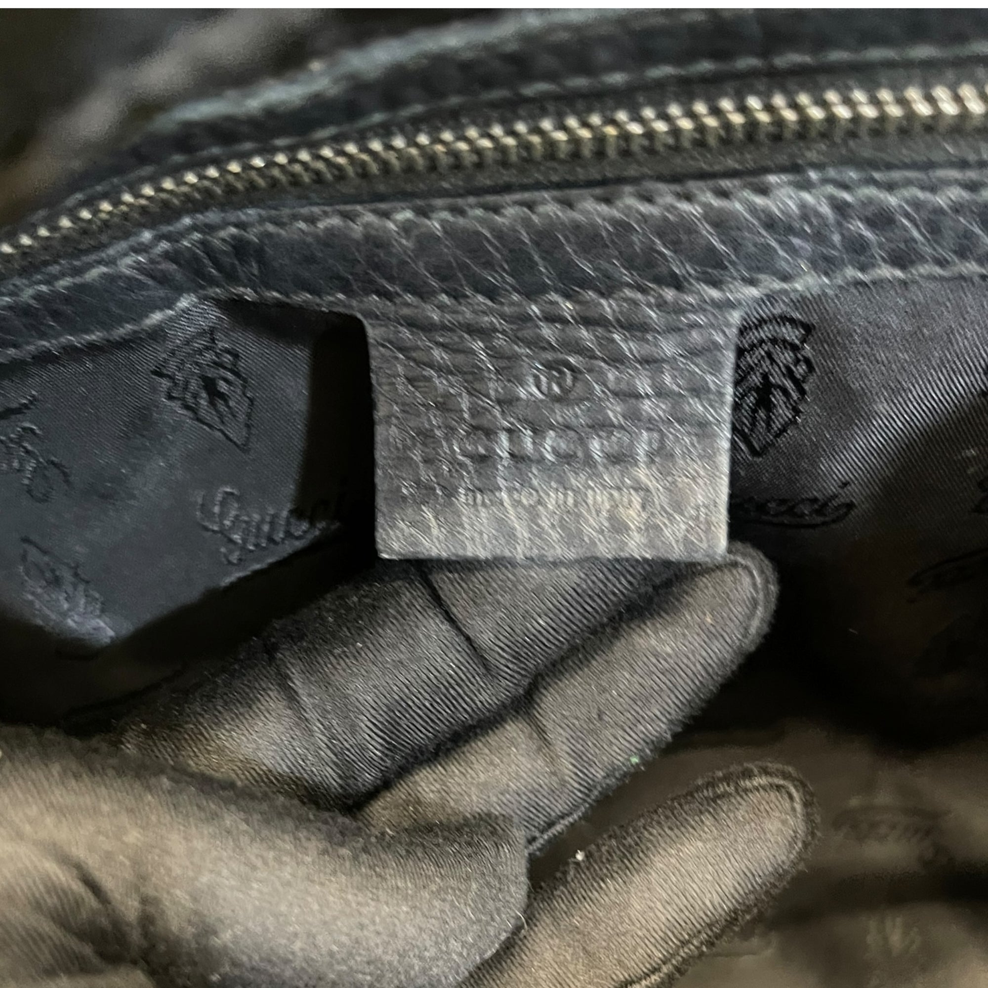 Gucci Black GG Neoprene and Leather Techno Horsebit Hobo Bag