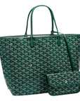 Goyard St Louis PM Goyardine Green Tote Bag